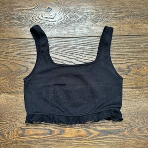 Black Ribbed Zara Tank Top